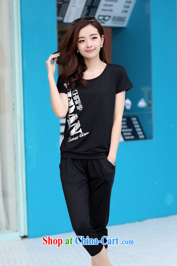 ZZ &FF 2015 summer new, mm thick and indeed increase, female new summer sport and leisure package short sleeve XL two-piece black XXXL pictures, price, brand platters! Elections are good character, the national distribution, so why buy now enjoy more preferential! Health