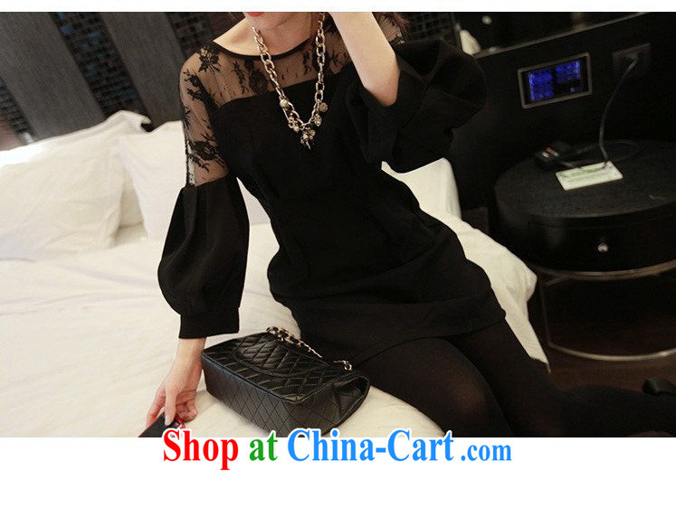 Solid Color has always been the 2015 spring and summer, the increase in Europe and America, female loose thick mm video thin and thick, long, lace shirt long-sleeved solid dress girls white XXXL pictures, price, brand platters! Elections are good character, the national distribution, so why buy now enjoy more preferential! Health