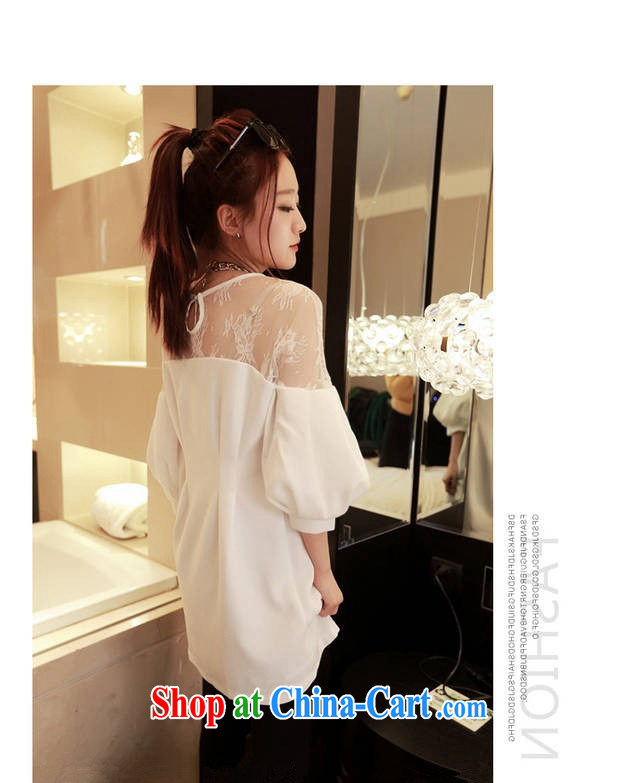 Solid Color has always been the 2015 spring and summer, the increase in Europe and America, female loose thick mm video thin and thick, long, lace shirt long-sleeved solid dress girls white XXXL pictures, price, brand platters! Elections are good character, the national distribution, so why buy now enjoy more preferential! Health