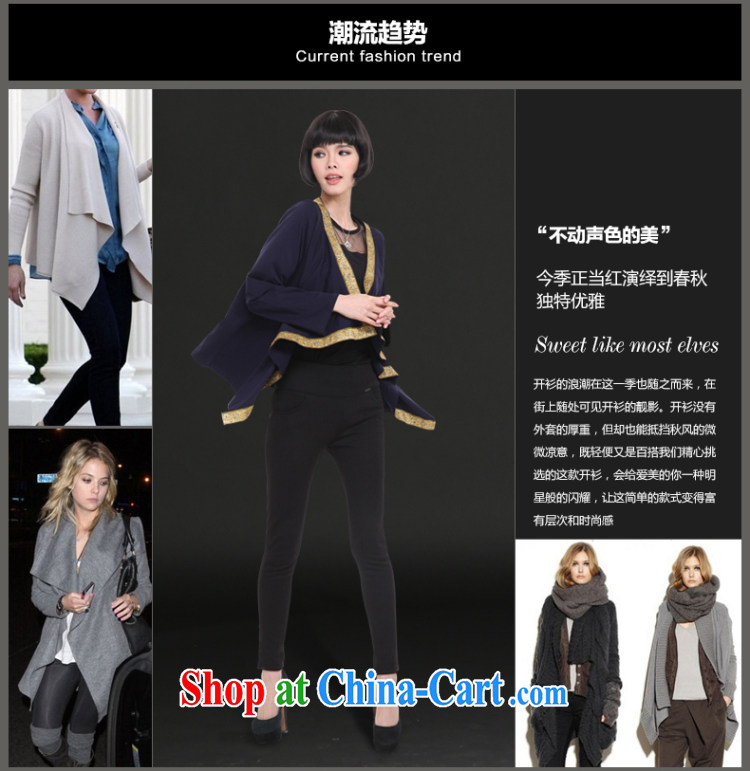 Mephidross has long honey, large, female fat MM 2015 spring and fall new Korean version personalized long-sleeved cardigan 100 ground National Small jacket cotton M 5211 blue 5 XL pictures, price, brand platters! Elections are good character, the national distribution, so why buy now enjoy more preferential! Health