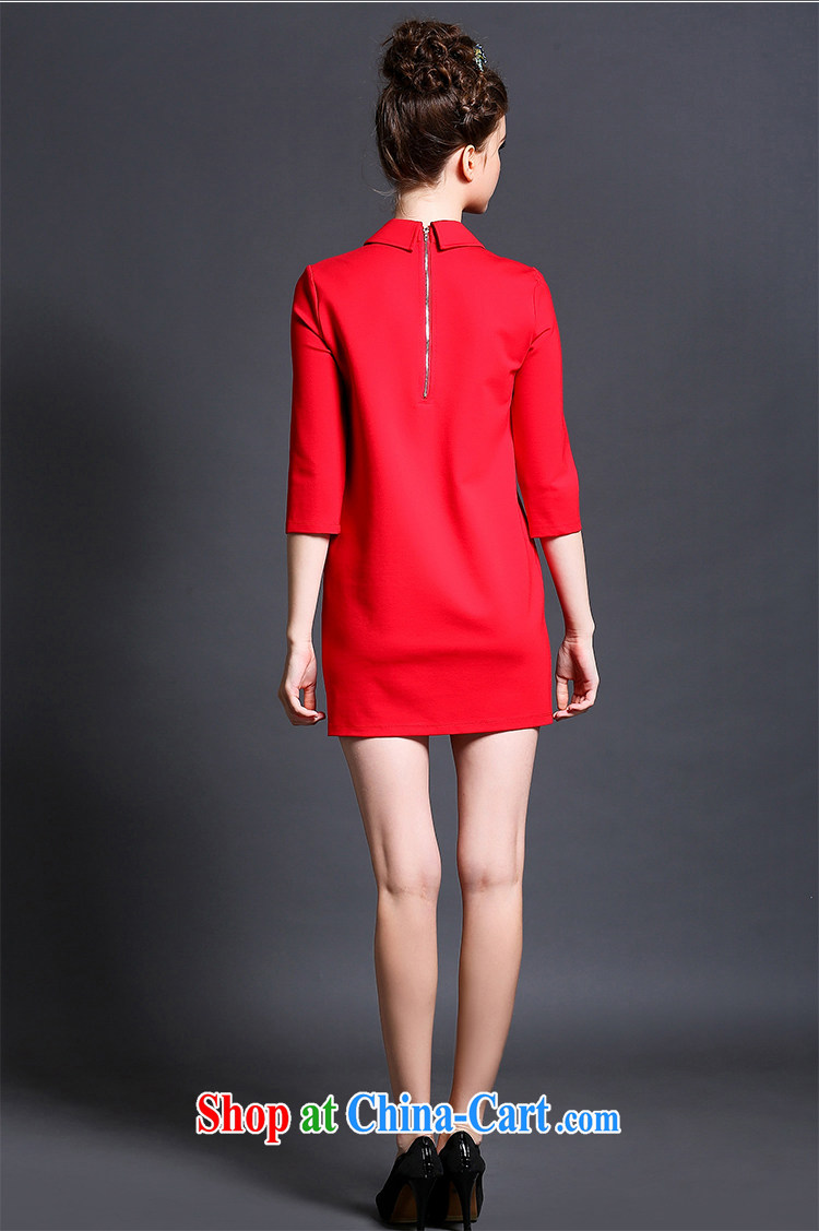 The Connie was a high-end European and American 2015 spring new dresses and indeed XL female 200 Jack lapel lovely stamp 7 cuff short skirts G 5108 red XXXXXL pictures, price, brand platters! Elections are good character, the national distribution, so why buy now enjoy more preferential! Health