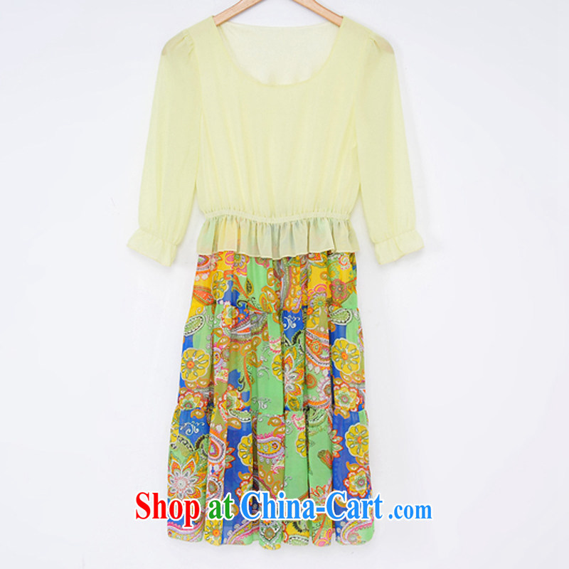 Iraq, the 2015 summer new, larger ladies dress thick mm short-sleeve snow woven new Korean version spring and spring loaded spring 2187 green XXXXL, Iraq, and, on-line shopping