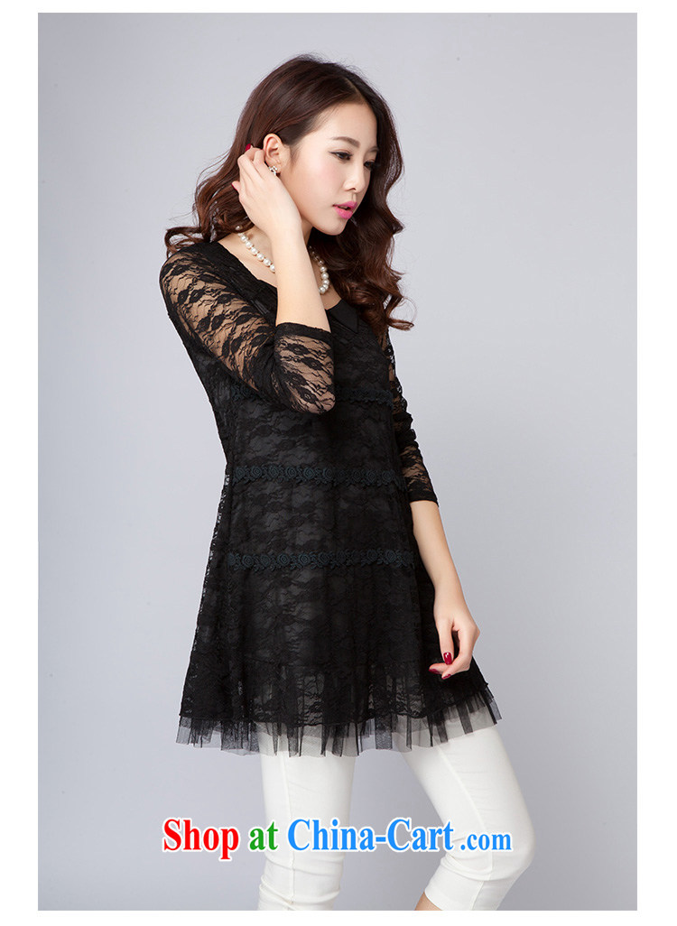 Magic of the spring and summer, the National People's Congress on code female graphics thin, dolls for Openwork lace, long lace T-shirt T-shirt 8 D 2020 black XXXL pictures, price, brand platters! Elections are good character, the national distribution, so why buy now enjoy more preferential! Health