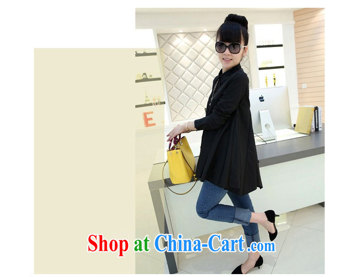 Arthur magic Yi 2015 spring new, larger female Korean lapel single snap shirt, loose the code shirt female black XL pictures, price, brand platters! Elections are good character, the national distribution, so why buy now enjoy more preferential! Health