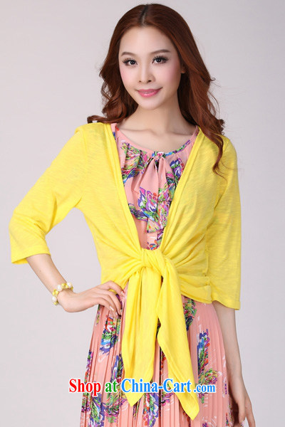 The estimated increase, female-yi AIR CONDITIONING T-shirt Han version small jacket shawl summer 2015 summer new thick mm 2079 yellow XXXL pictures, price, brand platters! Elections are good character, the national distribution, so why buy now enjoy more preferential! Health