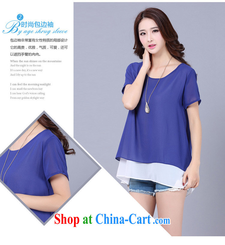 Morning would be 2015 spring and summer increase, female fashion Korean style hit colored false two female snow woven shirts loose stitching T-shirt graphics thin short sleeved shirt T picture color XL (120 - 135 ) jack pictures, price, brand platters! Elections are good character, the national distribution, so why buy now enjoy more preferential! Health