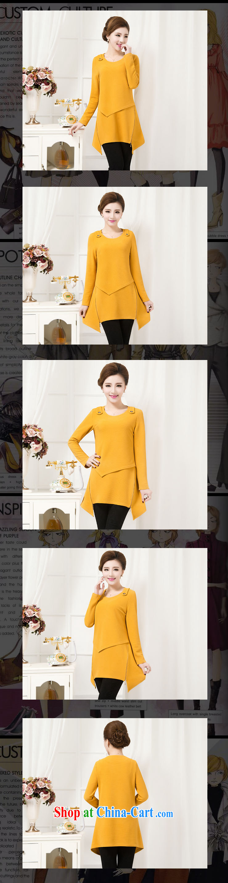 The line spend a lot code female Korean version of the new, round-collar graphics thin long-sleeved, long, irregular, with dresses spring dress, solid through 1 - 4715 deep orange 4XL pictures, price, brand platters! Elections are good character, the national distribution, so why buy now enjoy more preferential! Health