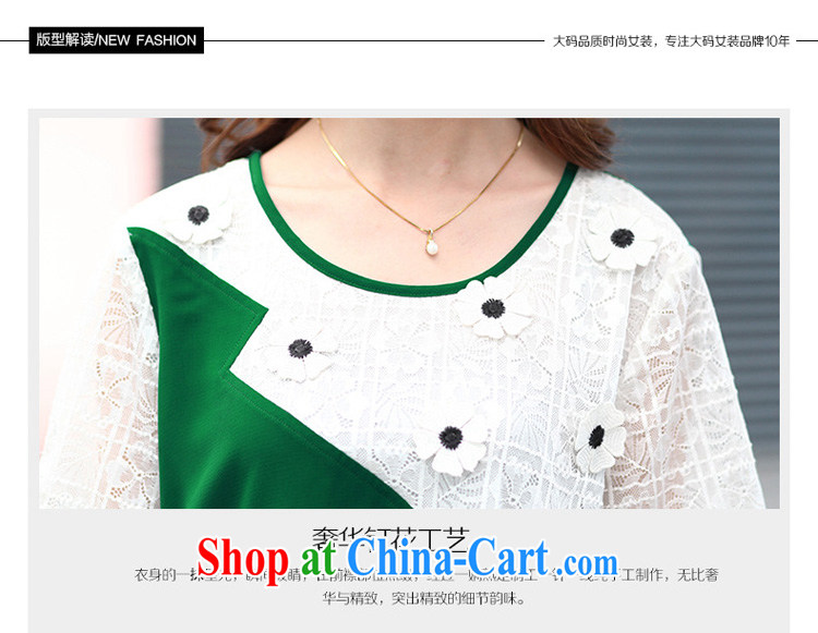 Morning would be 2015 spring and summer load new Korea and indeed XL women mm thick loose video thin knocked color lace stitching flouncing T pension green 3 XL (recommendations 150 - 165 jack) pictures, price, brand platters! Elections are good character, the national distribution, so why buy now enjoy more preferential! Health