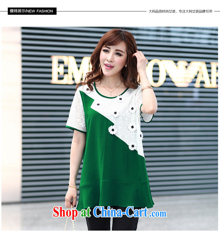 Morning would be 2015 spring and summer load new Korea and indeed XL women mm thick loose video thin knocked color lace stitching flouncing T pension green 3 XL (recommendations 150 - 165 jack) pictures, price, brand platters! Elections are good character, the national distribution, so why buy now enjoy more preferential! Health