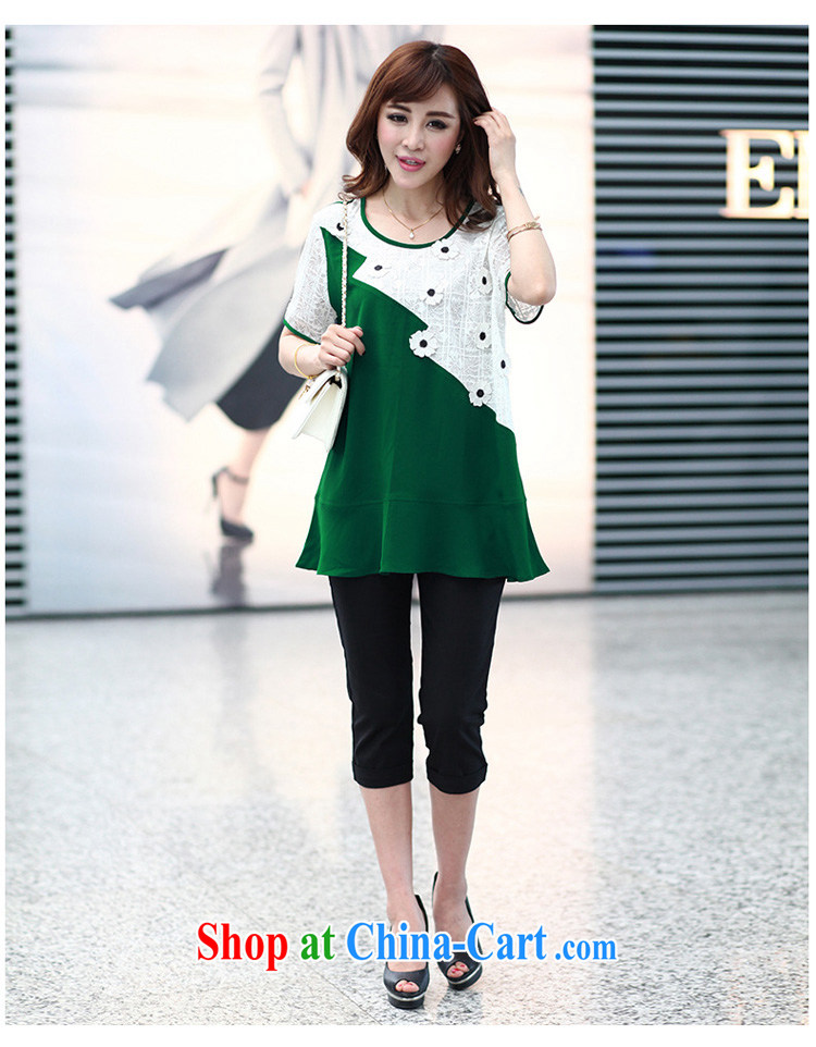 Morning would be 2015 spring and summer load new Korea and indeed XL women mm thick loose video thin knocked color lace stitching flouncing T pension green 3 XL (recommendations 150 - 165 jack) pictures, price, brand platters! Elections are good character, the national distribution, so why buy now enjoy more preferential! Health