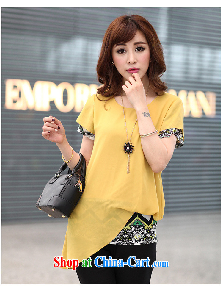 Morning would be 2015 spring and summer load new Korea and indeed XL women mm thick beauty graphics thin round-collar short-sleeve leave two snow-woven shirts T yellow 5 XL (recommendations 180 - 200 jack) pictures, price, brand platters! Elections are good character, the national distribution, so why buy now enjoy more preferential! Health