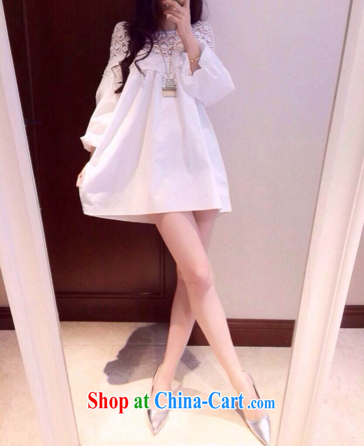 The sea 2015 spring and summer with new, larger female bubble sleeve loose video thin a field for sexy thick mm increase the fertilizer dresses women 992 white XXXL/170 - 200 Jack pictures, price, brand platters! Elections are good character, the national distribution, so why buy now enjoy more preferential! Health