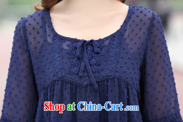 Szili Clinton's large, female 2015 summer new mm thick loose video thin stylish snow woven shirts, long, fat lady in SISTER cuff lady lace T-shirt, large, dark blue XXXXL pictures, price, brand platters! Elections are good character, the national distribution, so why buy now enjoy more preferential! Health