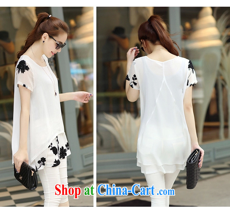 Cherry, butterfly 2015 summer new Korean short-sleeved clothes snow woven shirts Korean thick MM larger women dresses white M pictures, price, brand platters! Elections are good character, the national distribution, so why buy now enjoy more preferential! Health