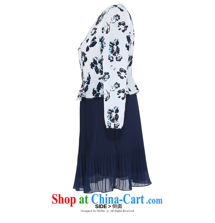 MSSHE XL girls 2015 new spring stamp duty stitching leave two snow woven dresses 2780 blue 3 XL pictures, price, brand platters! Elections are good character, the national distribution, so why buy now enjoy more preferential! Health