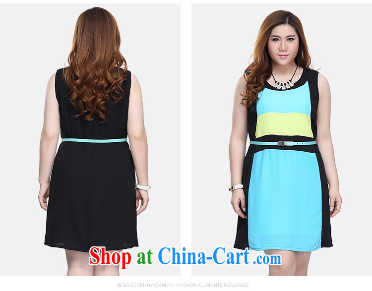 Slim LI Sau 2015 summer new, larger female stitching snow woven round-collar sleeveless video thin dresses Q 7725 light blue XL pictures, price, brand platters! Elections are good character, the national distribution, so why buy now enjoy more preferential! Health