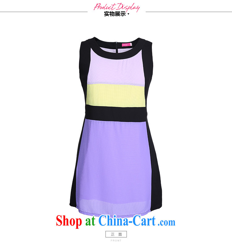 Slim LI Sau 2015 summer new, larger female stitching snow woven round-collar sleeveless video thin dresses Q 7725 light blue XL pictures, price, brand platters! Elections are good character, the national distribution, so why buy now enjoy more preferential! Health