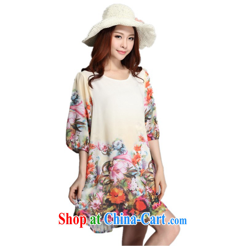 The package mail and indeed XL summer dresses romantic floral cuff in loose snow woven shirts skirts HD stamp leisure video thin short green 6 XL approximately 185 - 210 jack, land is still the garment, shopping on the Internet