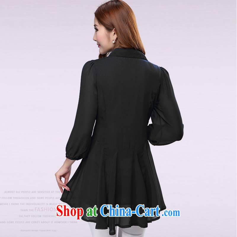 long-sleeved shirts as soon as possible 2015 spring loaded the code female new 100 folds 9 beauty of the cuff long leisure lapel snow woven shirts girls long-sleeved XS 1191 purple blue 6 XL, T-shirt, shopping on the Internet