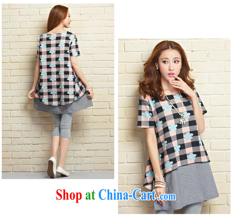 The language (AIYOO) 2015 spring and summer new leisure T-shirt female Korean relaxed version, the code leave of two parts checked short-sleeved dress 2283 picture color XL pictures, price, brand platters! Elections are good character, the national distribution, so why buy now enjoy more preferential! Health