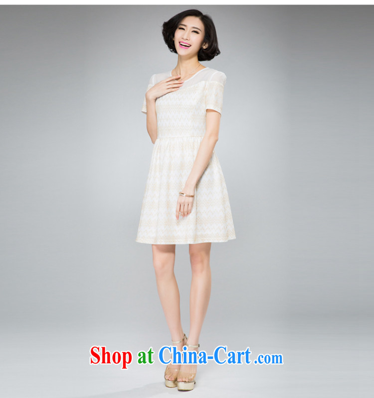 Eternal-soo fat, Video thin, large, women's clothing dresses 2015 spring and summer thick sister new Korean sweet European root yarn stamp graphics thin A field skirt swing dress m White 3XL pictures, price, brand platters! Elections are good character, the national distribution, so why buy now enjoy more preferential! Health
