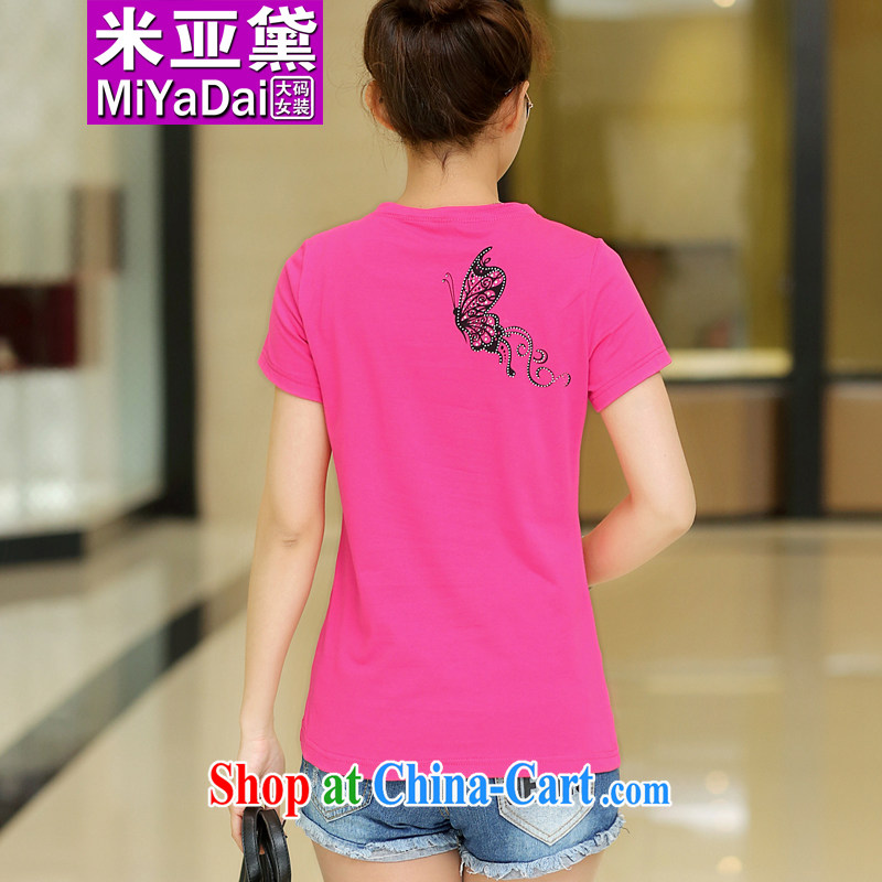 The Estee Lauder maximum code female summer mm thick short-sleeved T-shirt 2015 new Korean video thin lace stitching and indeed increase 200 Jack solid T-shirt female black 3 XL (140 - 160 ) jack, the Doi (MIYaDai), shopping on the Internet
