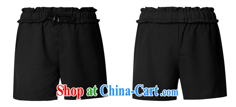 The package mail thick sister XL shorts 2015 summer new drawcord elasticated waist graphics thin hot pants leisure 100 ground female pants solid black 3 XL 2 feet 4 - 2 feet 6 pictures, price, brand platters! Elections are good character, the national distribution, so why buy now enjoy more preferential! Health