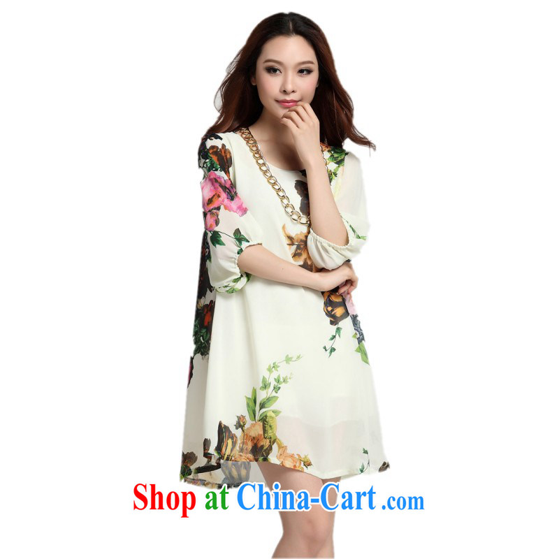The package-mail the ventricular hypertrophy is relaxed, dresses and fresh style roses flowers, snow cuff woven skirt 2015 new leisure stamp black 4XL approximately 180 - 210 jack, land is still the garment, and, shopping on the Internet
