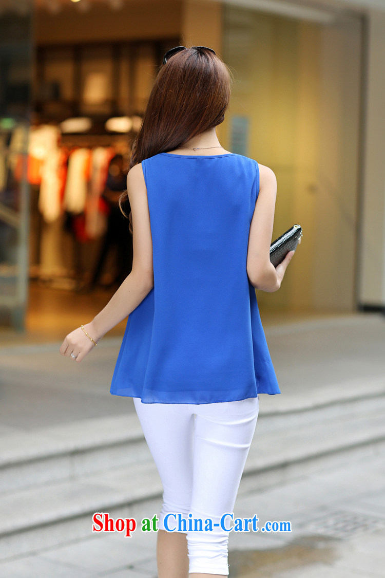 Szili and Macedonia is indeed increasing, female 2015 summer mm thick new Sleeveless T-shirt solid ice woven strap with T-shirt vest female liberal hit color stylish snow woven shirts female blue XXXXL pictures, price, brand platters! Elections are good character, the national distribution, so why buy now enjoy more preferential! Health