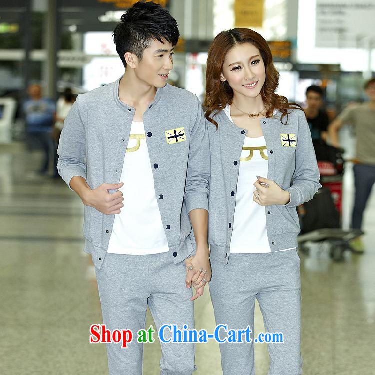 September 2015 fashion spring sport and leisure stylish package men and women Beauty graphics thin sport round-collar cardigan couples with a gray male L pictures, price, brand platters! Elections are good character, the national distribution, so why buy now enjoy more preferential! Health