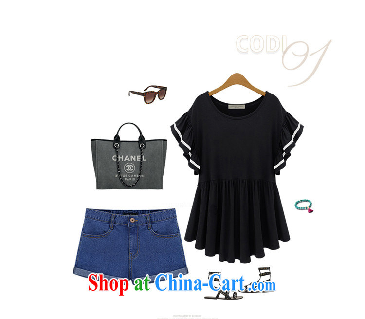 Summer new high in Europe and America, elegant minimalist half sleeve skirt with T-shirt short-sleeved loose T pension female black XXXXL pictures, price, brand platters! Elections are good character, the national distribution, so why buy now enjoy more preferential! Health