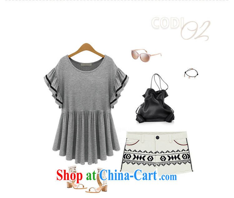 Summer new high in Europe and America, elegant minimalist half sleeve skirt with T-shirt short-sleeved loose T pension female black XXXXL pictures, price, brand platters! Elections are good character, the national distribution, so why buy now enjoy more preferential! Health