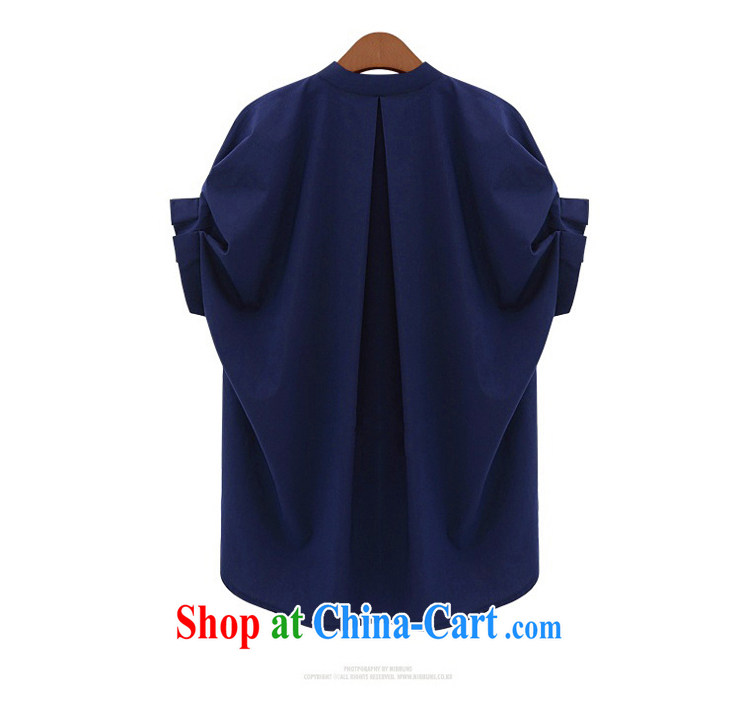 My dyeing clothing spring 2015 new in Europe and America, the female loose video thin bat sleeves T-shirt dark blue 4 XL (155 - 170 ) jack pictures, price, brand platters! Elections are good character, the national distribution, so why buy now enjoy more preferential! Health