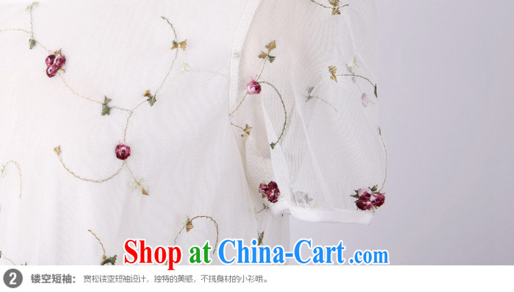 The Eugenia Brizuela de Avila 2015 spring and summer new Korean embroidery snow woven shirts ladies large, loose T-shirt short-sleeved shirt T female white XXL pictures, price, brand platters! Elections are good character, the national distribution, so why buy now enjoy more preferential! Health