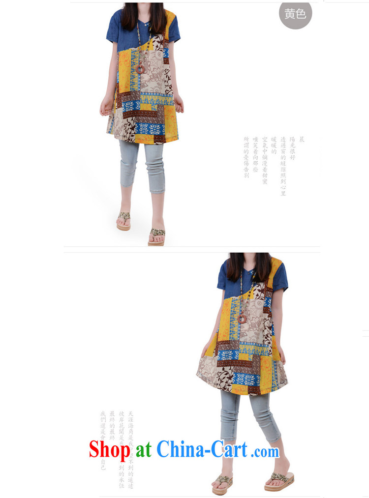 To Love, summer 2015 new female ethnic wind loose the code cowboy stitching stamp duty short-sleeved dresses picture color XXL pictures, price, brand platters! Elections are good character, the national distribution, so why buy now enjoy more preferential! Health