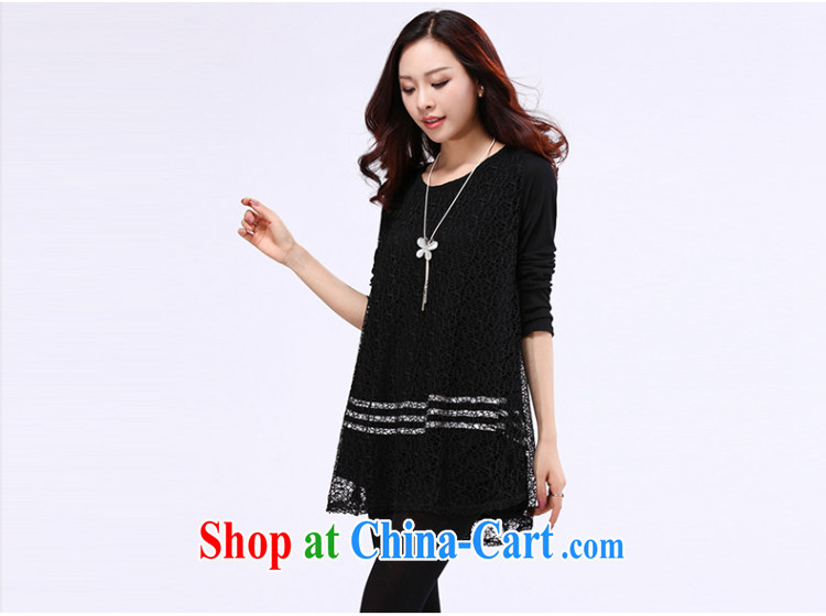 Cool cool 2015 spring loaded the Code women Openwork stitching Korean temperament and indeed intensify dress thick sister black XXXXXL pictures, price, brand platters! Elections are good character, the national distribution, so why buy now enjoy more preferential! Health