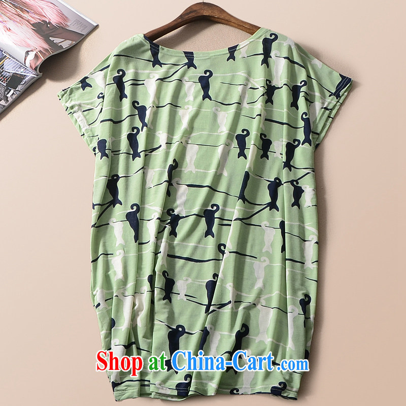 The 2015 is indeed increasing, female fat mm spring and summer foreign trade with the single T-shirt knit-king, 200 Jack Txm green L, talking about the Zhuang (gazizhuang), shopping on the Internet