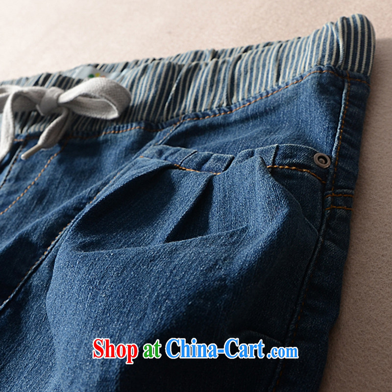 2015 is the XL women mm thick Spring Trade original single jeans castor King, female trousers Kst deep blue 2 X, talking about the Zhuang (gazizhuang), shopping on the Internet