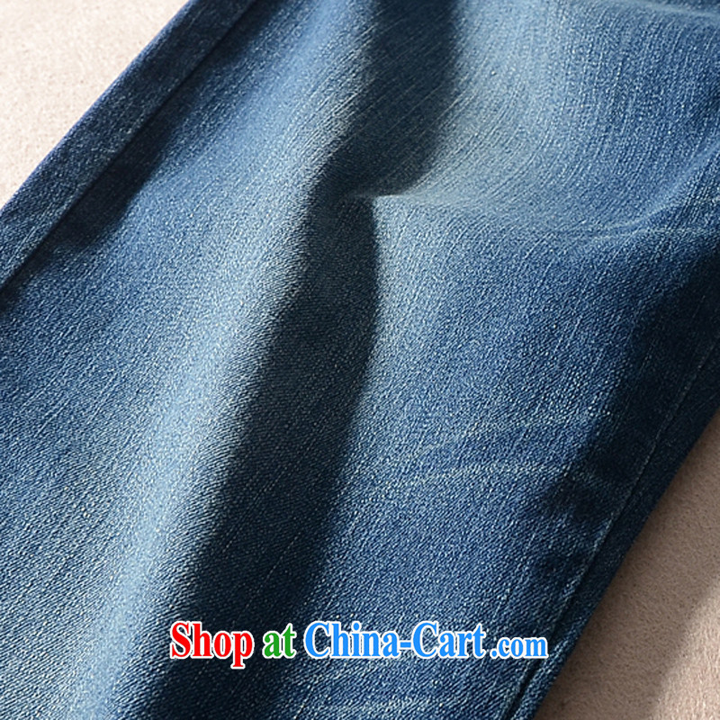 2015 is the XL women mm thick Spring Trade original single jeans castor King, female trousers Kst deep blue 2 X, talking about the Zhuang (gazizhuang), shopping on the Internet
