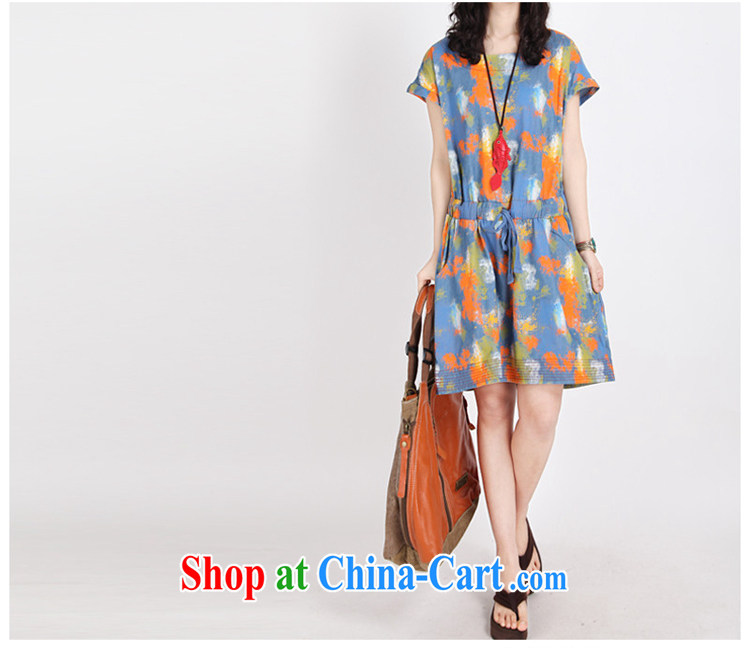 To Love, summer 2015 with new, larger female liberal A Field skirt summer wear elastic waist graphics thin stamp denim dress dark blue M pictures, price, brand platters! Elections are good character, the national distribution, so why buy now enjoy more preferential! Health