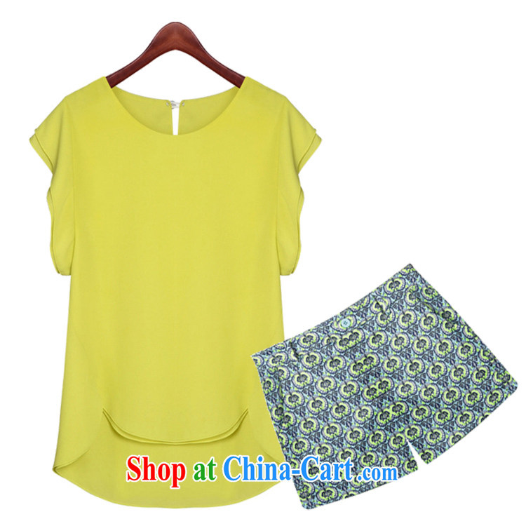 Mr MAK, Exchange 2015 new summer the Code women mm thick loose video thin and thick XL snow woven shirt short-sleeved stamp cultivating yellow T-shirt and shorts set 5 XL pictures, price, brand platters! Elections are good character, the national distribution, so why buy now enjoy more preferential! Health