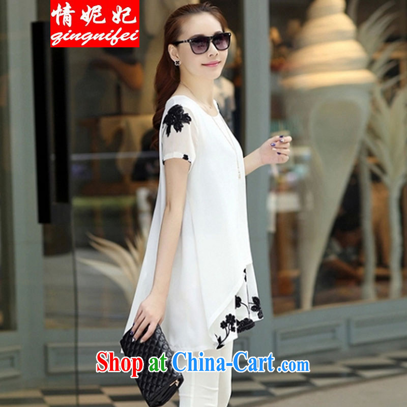 Love Princess Anne 2015 spring and summer with new stylish and relaxed short-sleeved clothes snow woven shirts thick MM larger female dresses black L, Princess Anne (QINGNIFEI), and, on-line shopping