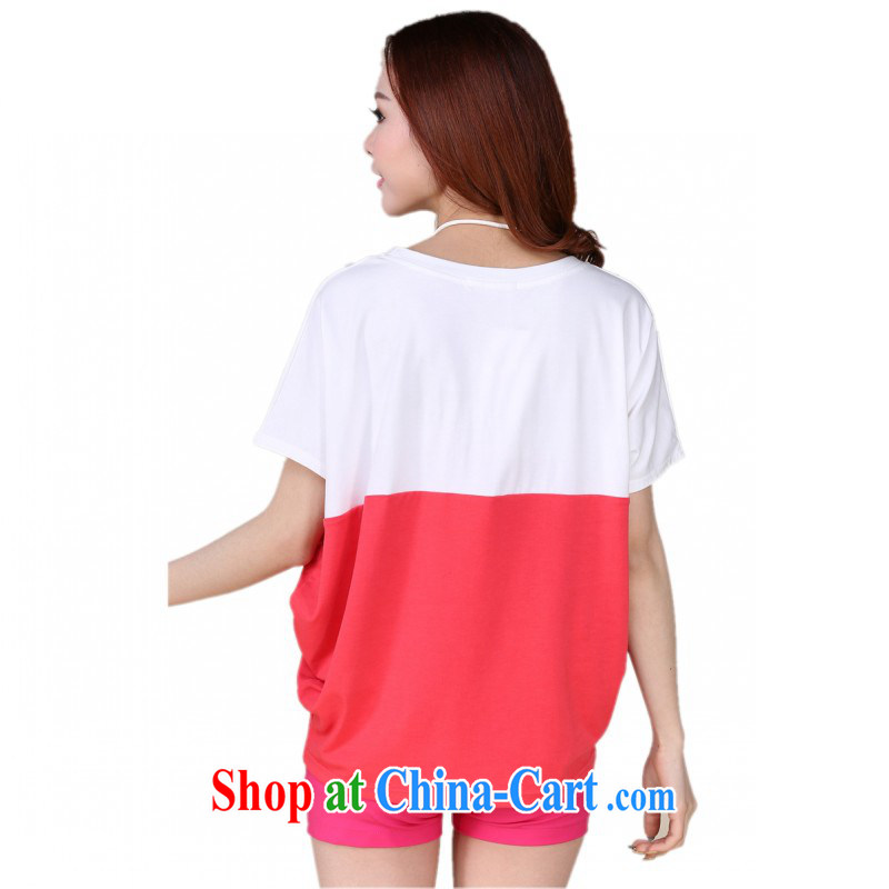 Package Mail Delivery Korean leisure bat T-shirt T shirts 2015 new summer spell color T-shirt with short sleeves, generation, breathable 100 on board the Code T shirt pink 3 XL approximately 160 - 190 jack, constitution, Jacob (QIANYAZI), online shopping