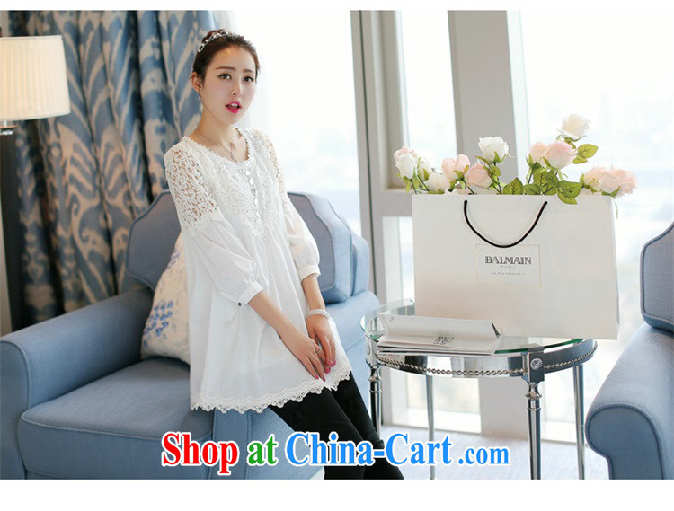 queen Yi Shan 2015 spring new Korean lace beauty, long european root yarn T-shirt loose long-sleeved clothes 8312 black XXL pictures, price, brand platters! Elections are good character, the national distribution, so why buy now enjoy more preferential! Health