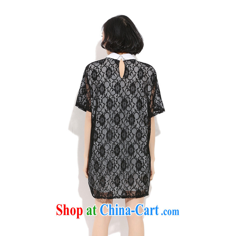 Director of the Advisory Committee 2015 spring and summer new Korean XL women mm thick, long, short-sleeved lace T-shirt shirt-skirt black loose all code chest of tile 116, made the Advisory Committee (mmys), shopping on the Internet