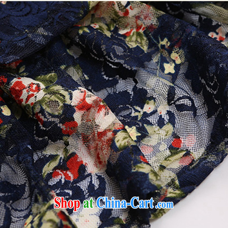 Also Ms Audrey EU's 2015 summer new thick MM XL female Korean version graphics thin lady stamp lace dresses C 1860 suit 4 XL, Ms Audrey EU, caiweier), online shopping