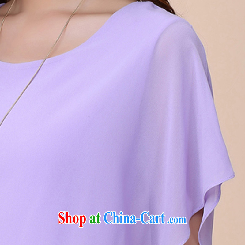 Optimize glass 2015 summer new bat sleeves snow solid woven shirts violet XXL, optimize glass, and shopping on the Internet