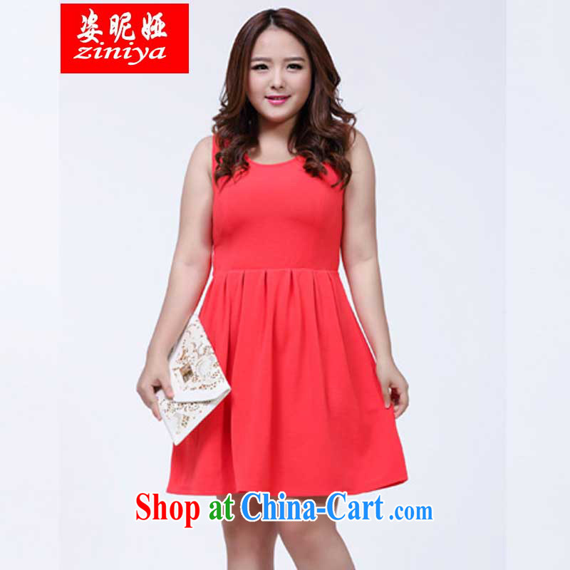Colorful nickname Julia 2015 new larger women's clothing spring and summer style dress mm thick loose dress black large code XXXXL, colorful nicknames, and shopping on the Internet