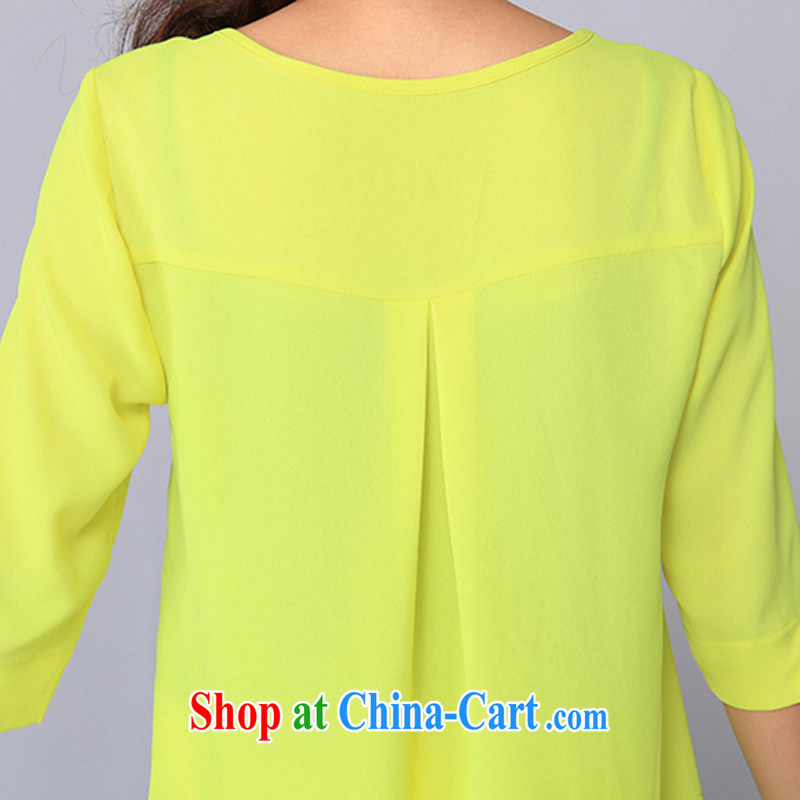 Scratches are present on the 2015 spring and summer new, large, modern women's clothing stylish personalized location stamp snow woven shirts cute dolls for thick snow MM woven T-shirt Green Green 4 XL (145 - 155 ) jack, the ink marks, and shopping on the Internet