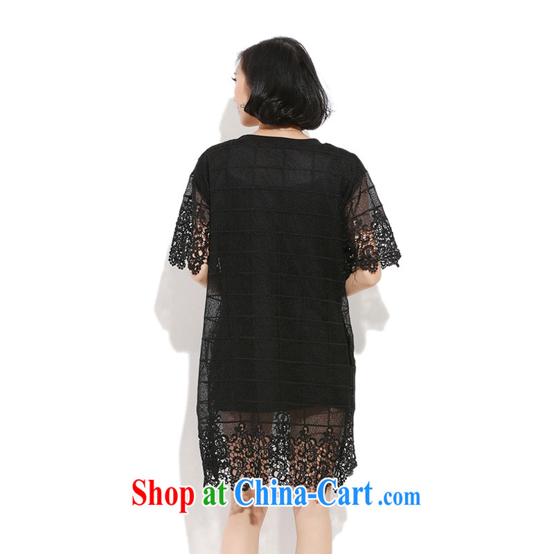 Director of the Advisory Committee 2015 spring and summer, the United States and Europe and indeed increase, female fat in mm long lace shirt short-sleeve double-yi skirt black loose all code chest of tile 110, made the Advisory Committee (mmys), shopping on the Internet